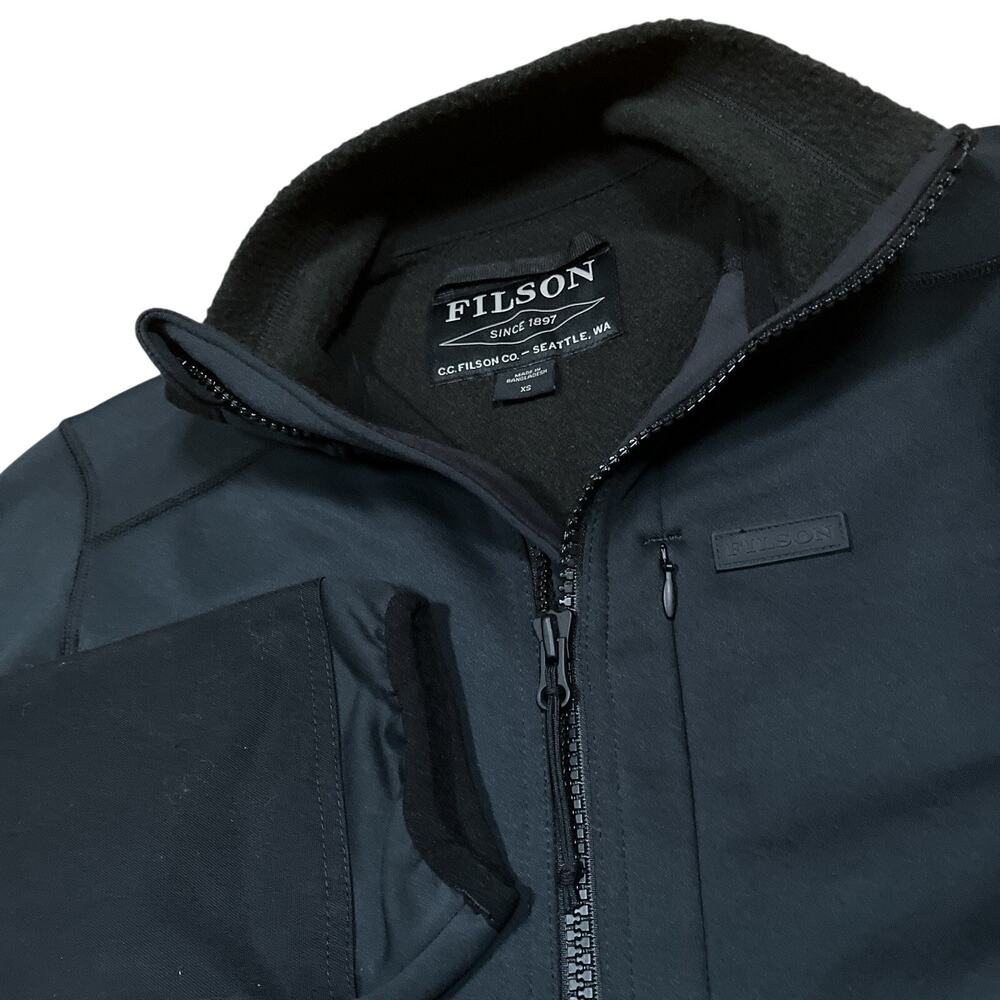 Filson Granite Spire Fleece Jacket Zip Size XS Black Wind Resistant Gorpcore